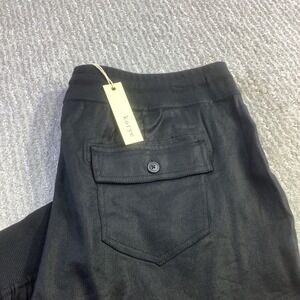 Korye Black Linen Blend Jogger Pants Trousers Size XL NWT
